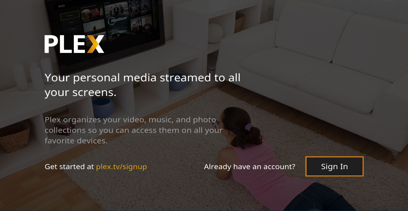 Plex add-on splash screen
