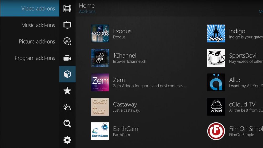 simple kodi theme