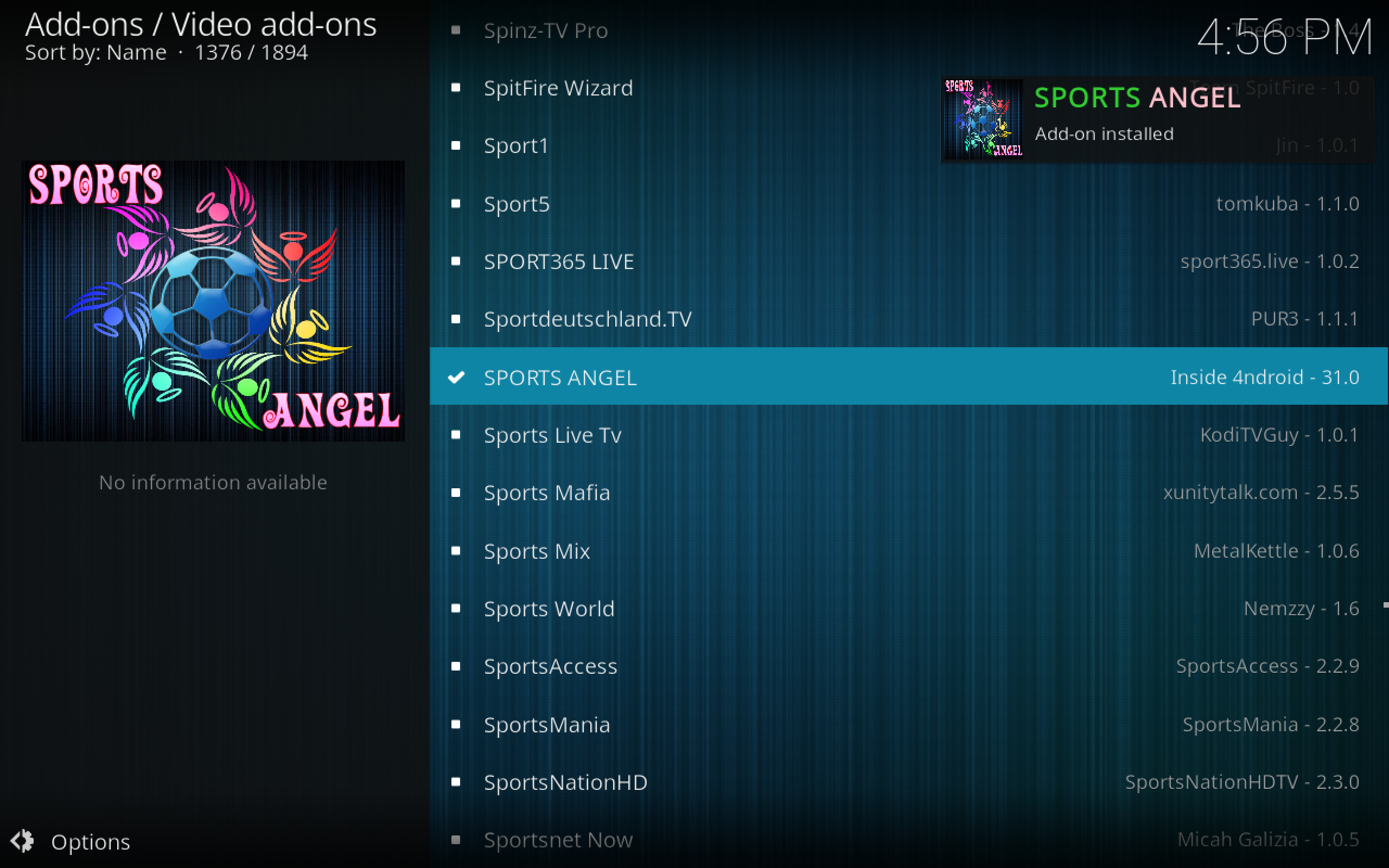 Sports Angel Installed via SR