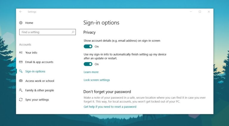 How to hide your email from the login screen in windows 10