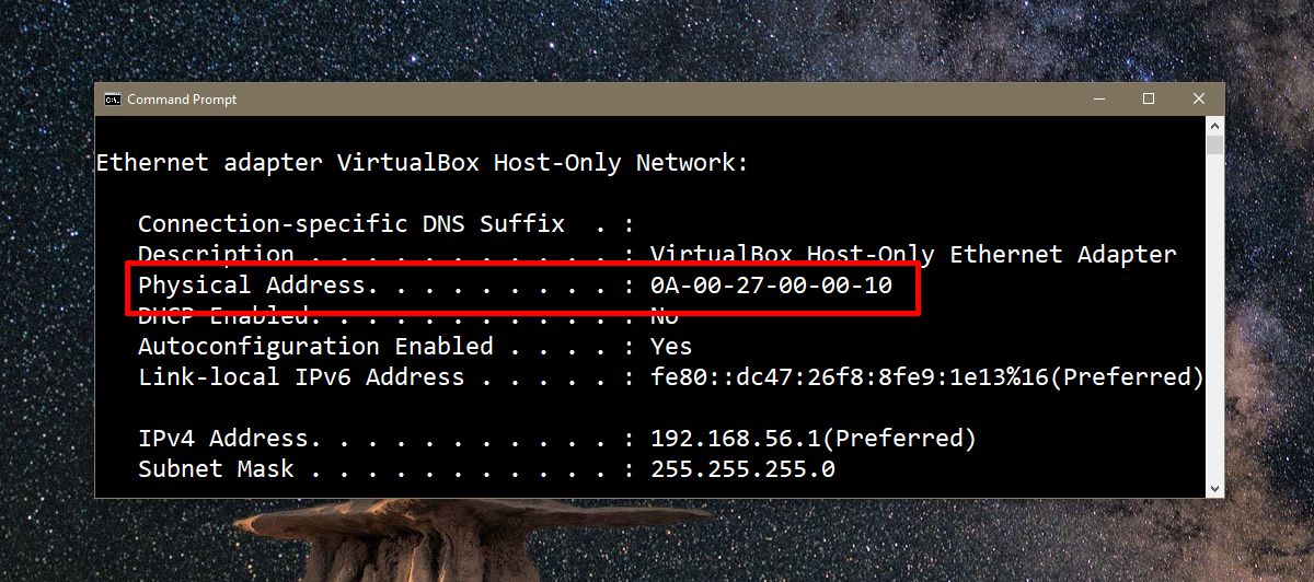 mac address assignments