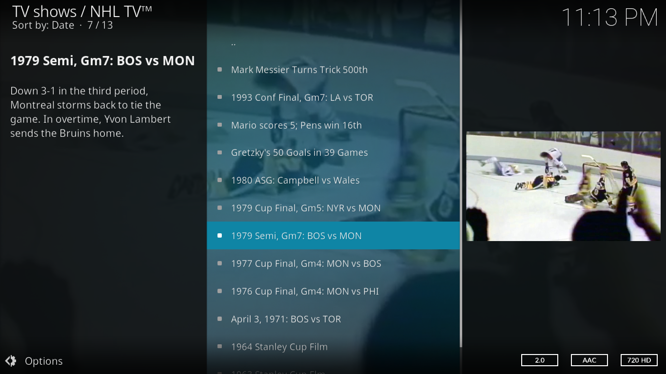 Watch NHL on Kodi