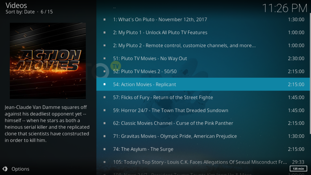 Pluto.tv Add-on for Kodi: Installation and Guided Tour
