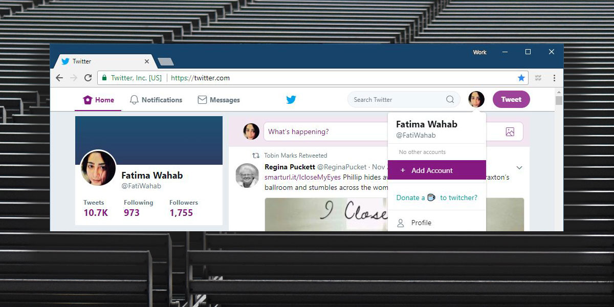 how to add another twitter