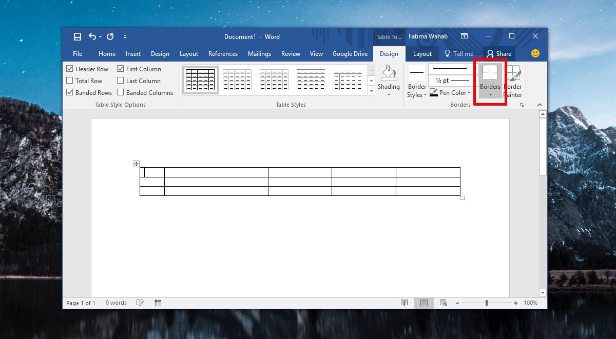 How To Diagonally Split A Cell In MS Word