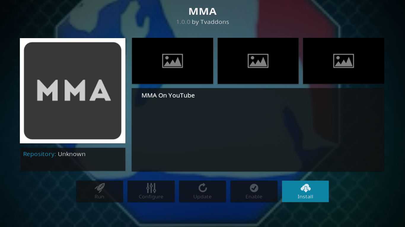 MMA Streams Add-on for Kodi -- Installation and Overview