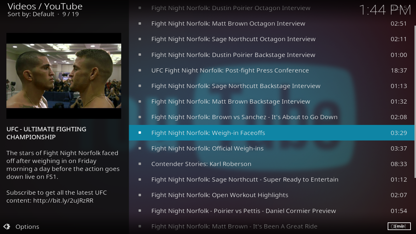 MMA Streams Add-on for Kodi -- Installation and Overview