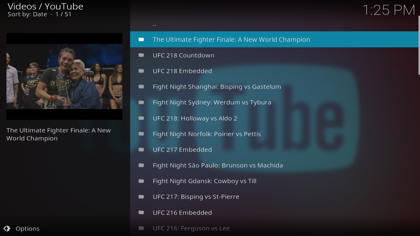MMA Streams Add-on for Kodi -- Installation and Overview