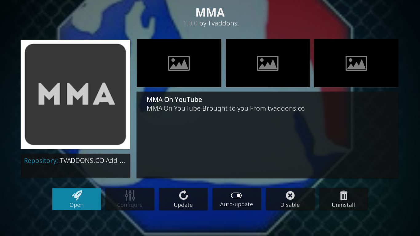 MMA Streams Add-on for Kodi -- Installation and Overview