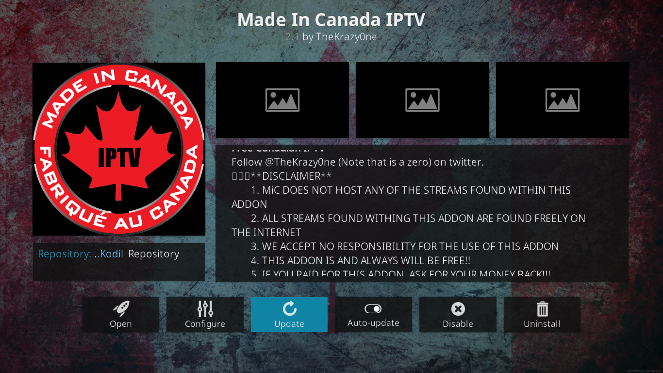 Made In Canada IPTV Add-on -- How to Install and Use