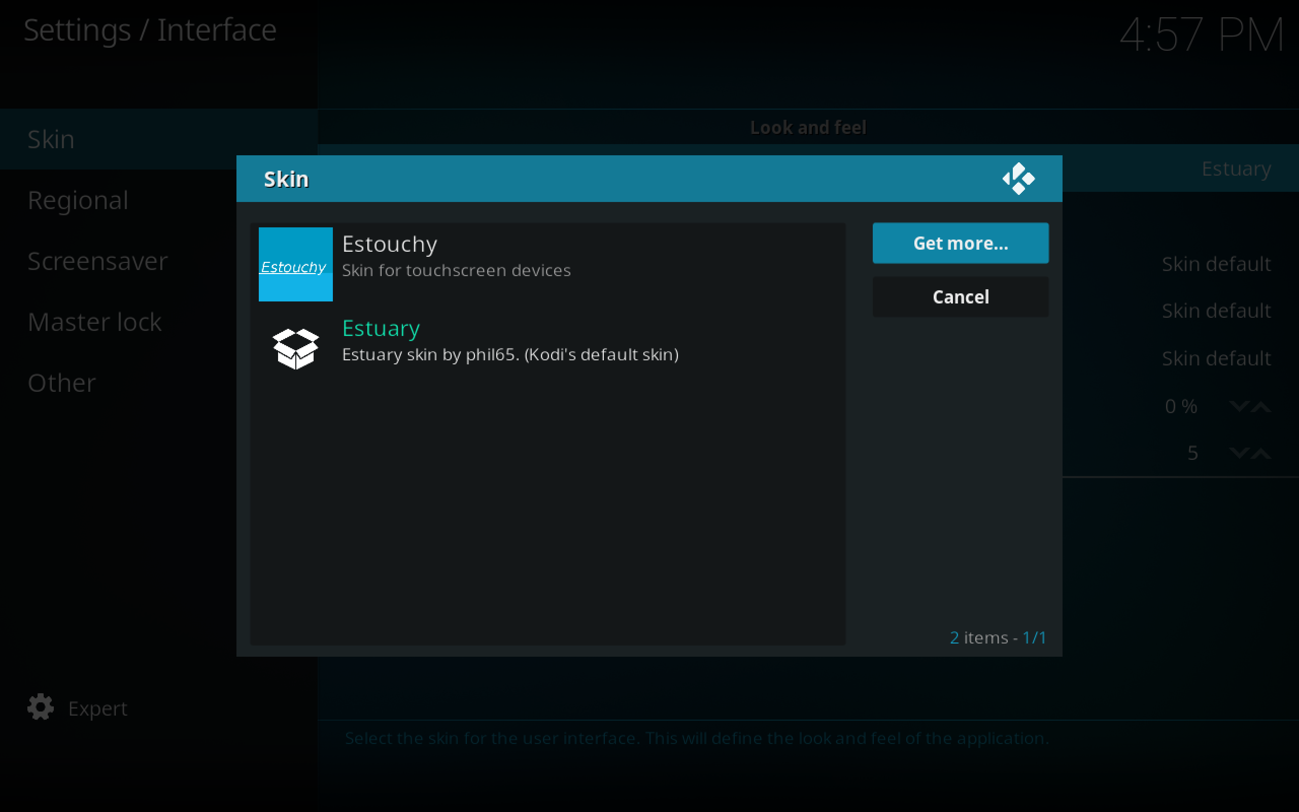 Install Confluence Kodi Skin