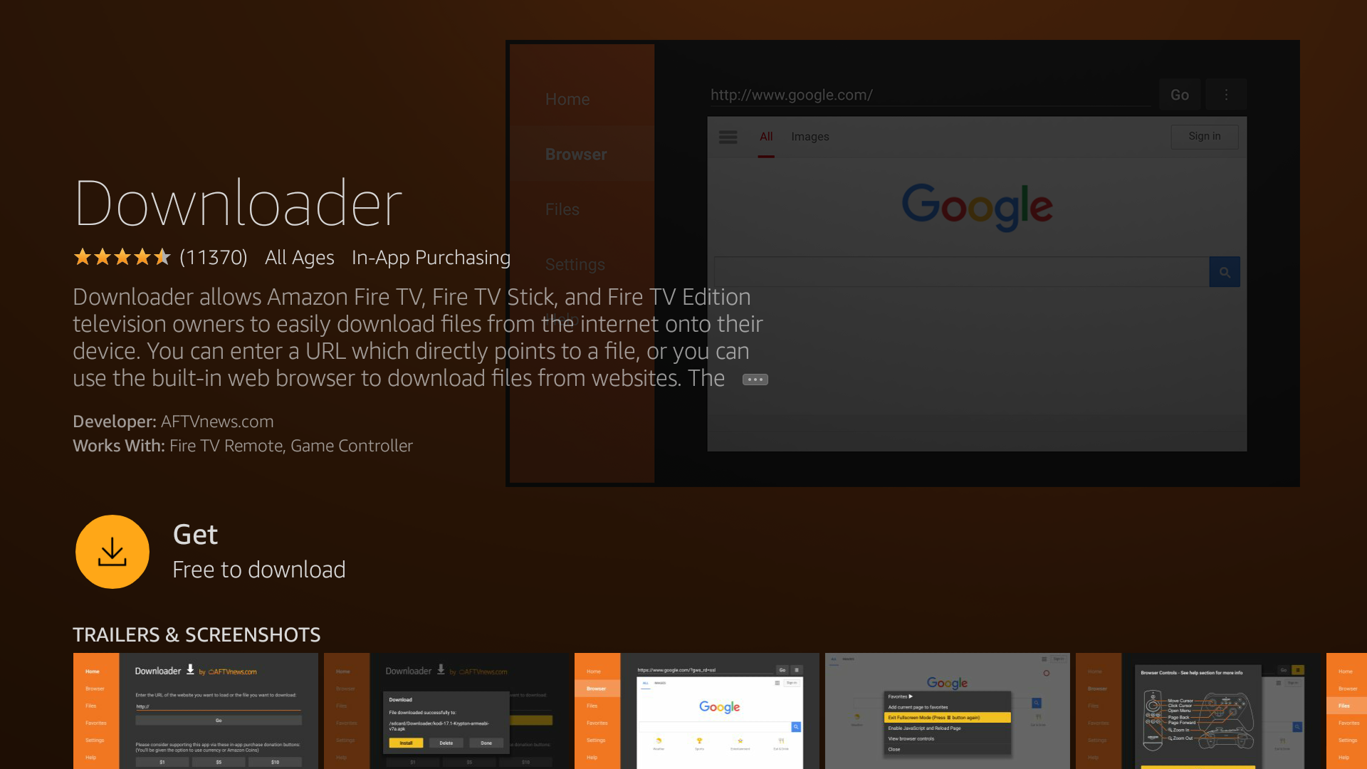 Update Kodi on Fire - Downloader app screenshot - 4