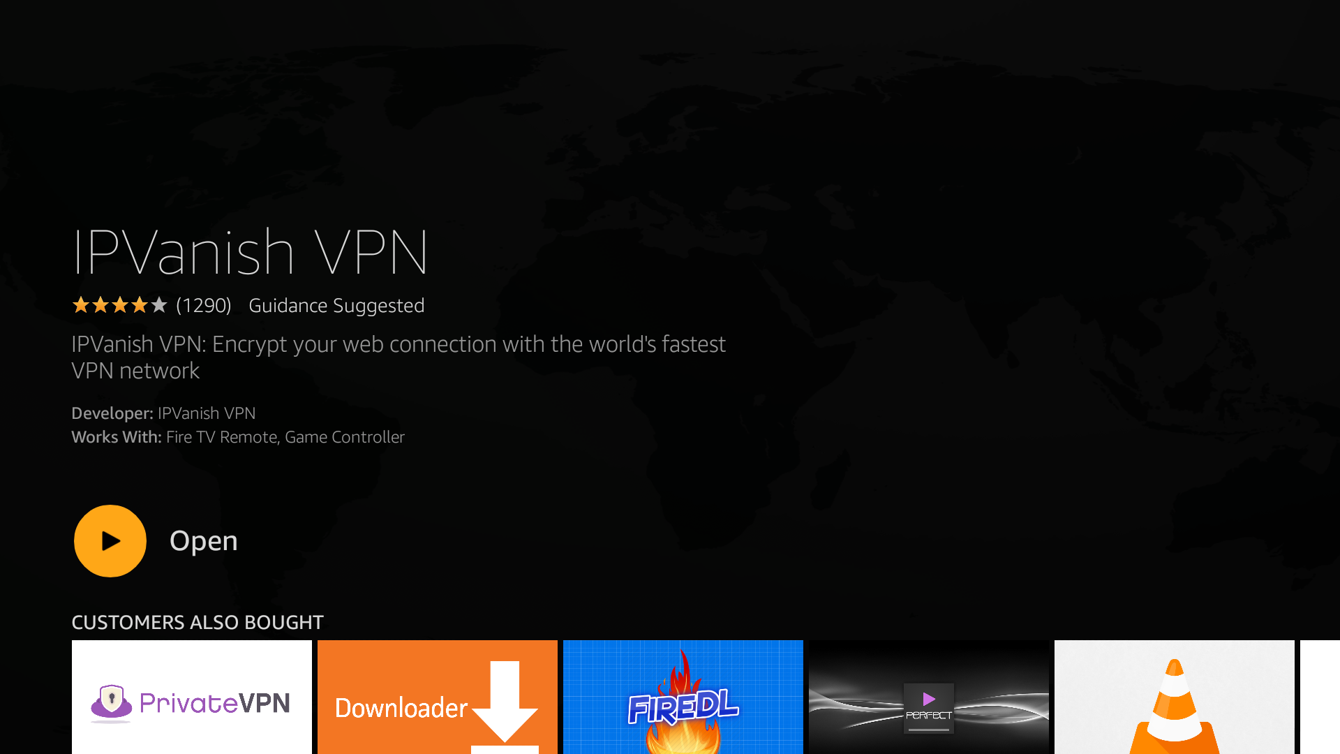 Use Phone as Fire TV Remote - IPVanish VPN screenshot - 1