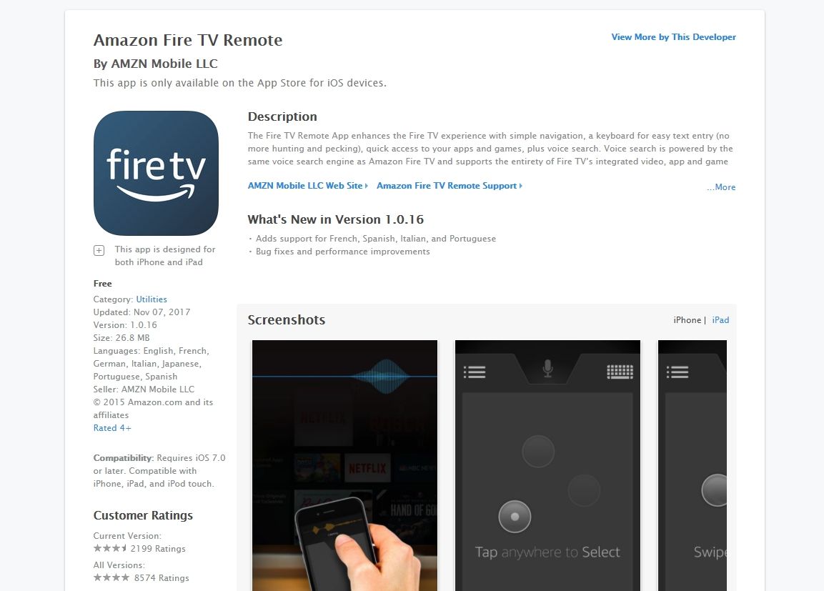 Use Phone as Fire TV Remote - iPhone Screen - 3