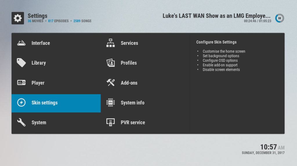 How To Customise the Arctic Zephyr Skin For Kodi