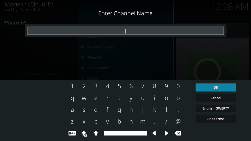 cCloud TV Add-on For Kodi -- Installation And Guided Tour