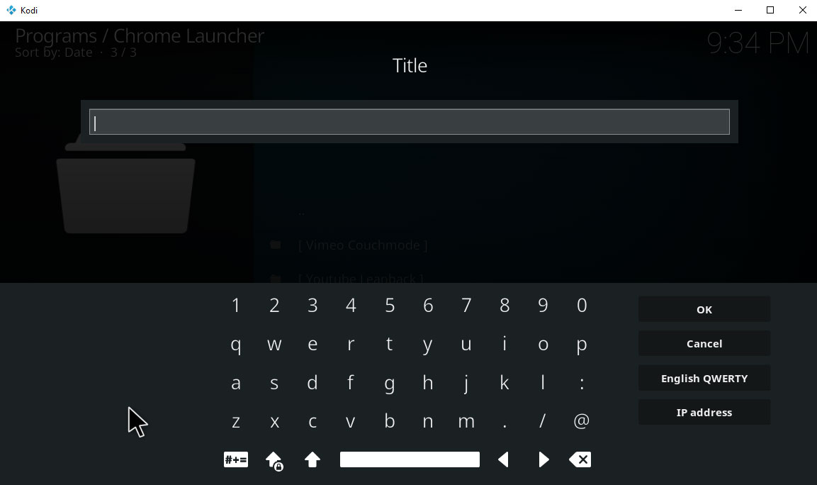 chrome launcher add title