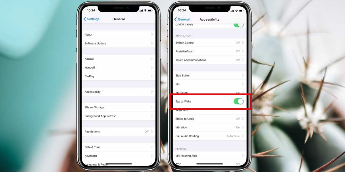 tap screen to wake iphone