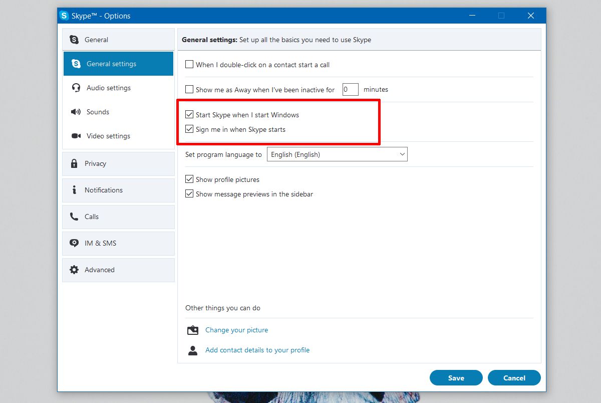 how to change skype settings available to everyone