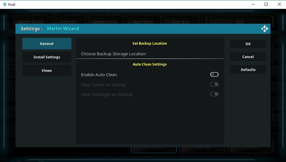 Backup and Restore Kodi 3 - Save location