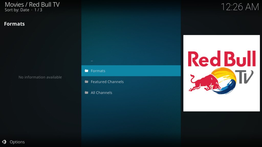 Watching Red Bull TV on Kodi With The Red Bull TV Addon