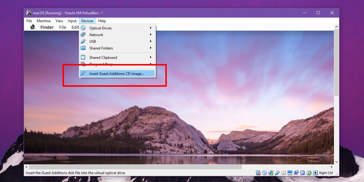 install guest additions cd image