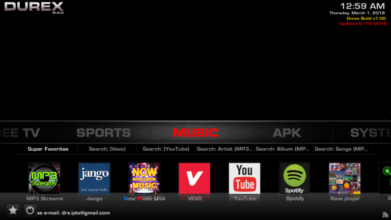 The Durex Build For Kodi - Installation And Guided Tour