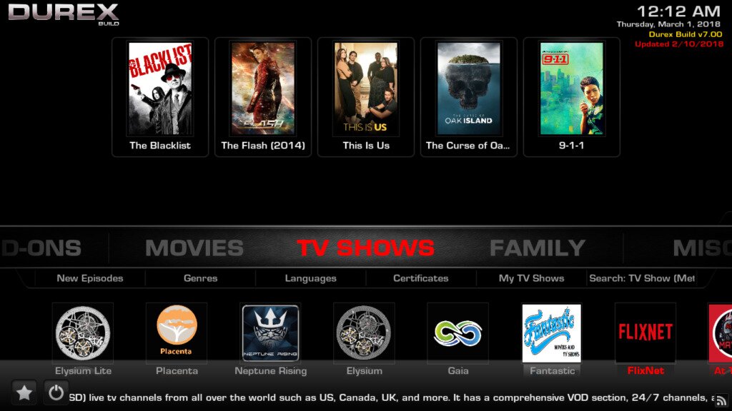 The Durex Build For Kodi - Installation And Guided Tour