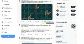 Screenshot of Twitter Bookmark with Arrow to Bookmark Button