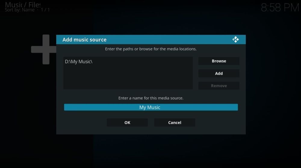 Add Music to Kodi Library Naming music