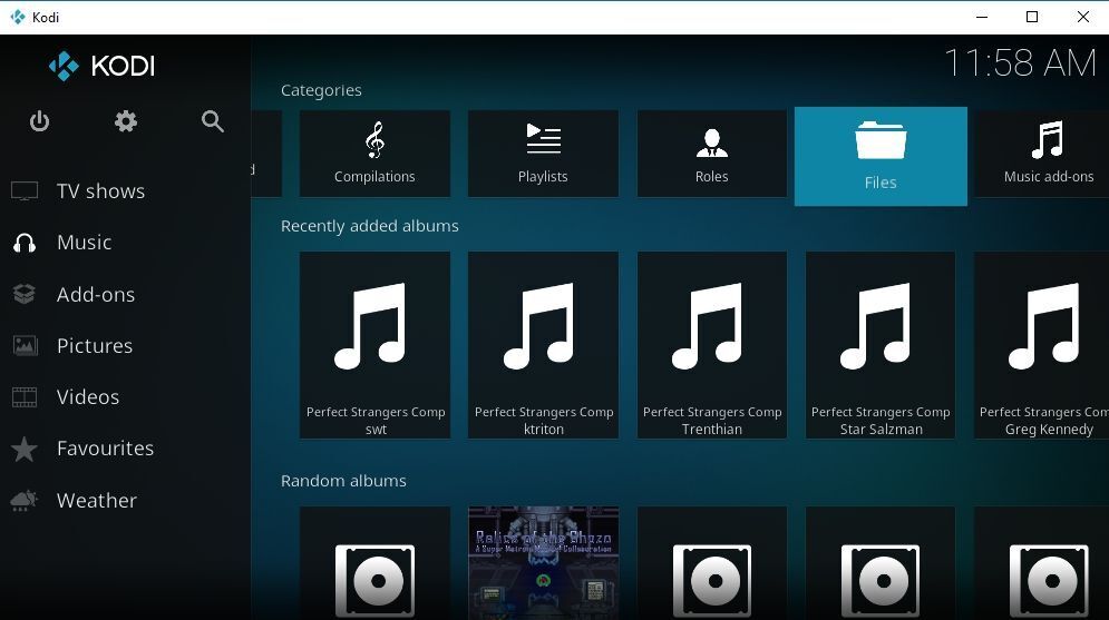 Add Music to Kodi Library Categories