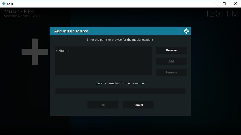 Add Music to Kodi Library New music sources