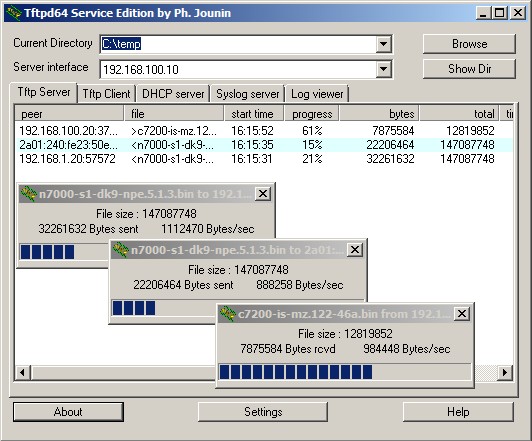 Working tftpd32