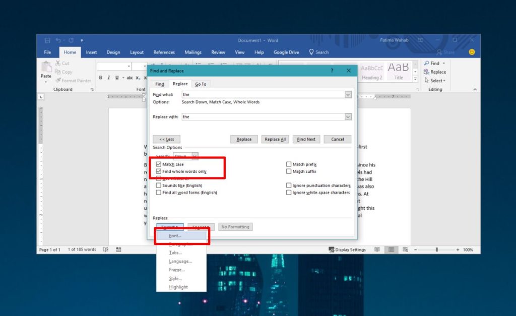 How To Apply Formatting To All Instances Of A Word Or Character In MS Word