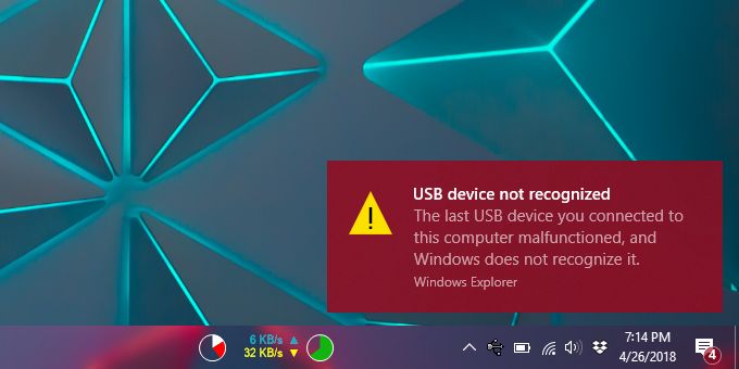 krydstogt kvalitet Ampere How To Fix USB Device Not Recognized Error On Windows 10