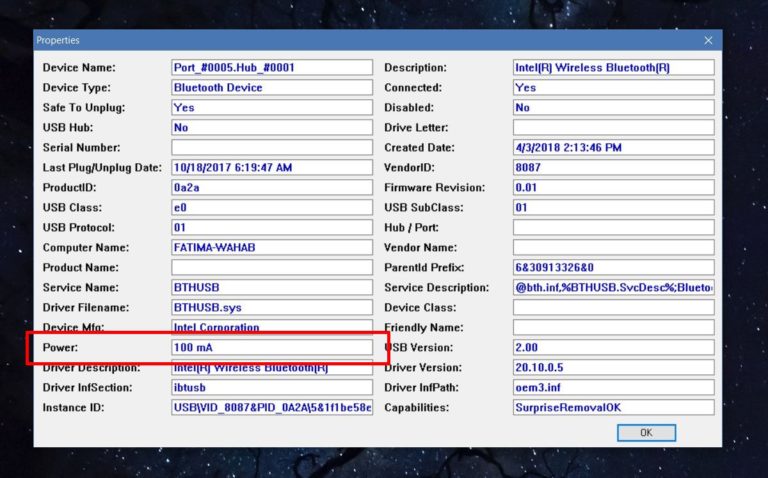 How To Check Power Output Of A USB Port On Windows 10