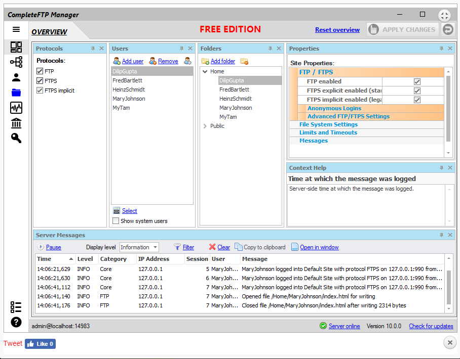 Complete FTP Free Edition