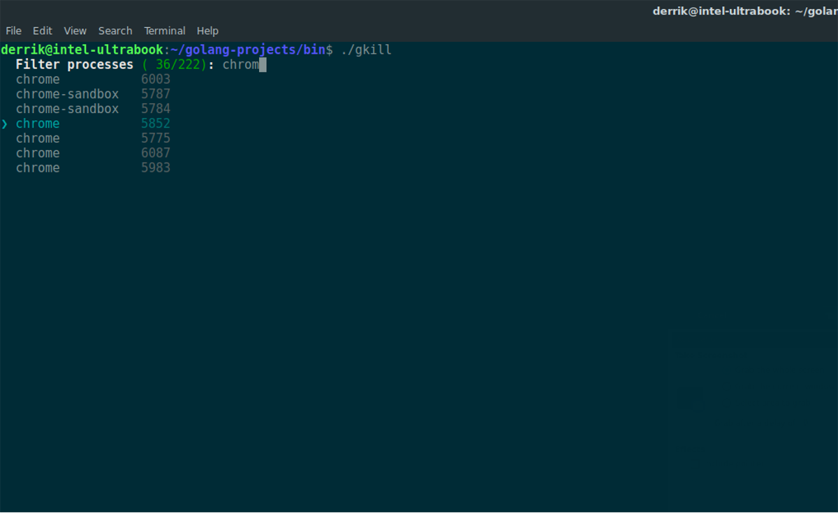 How to use gkill to stop problem programs running on linux
