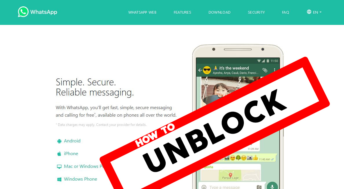 how to unblock my number on whatsapp