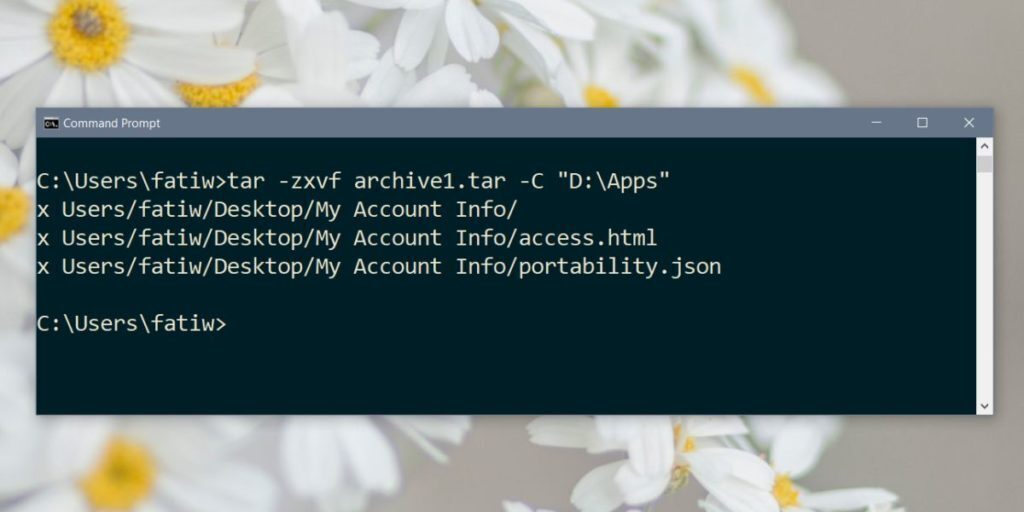 How To Use Tar On Windows 10