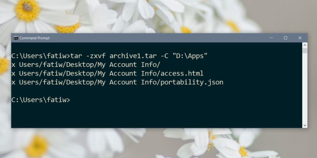 How To Use Tar On Windows 10