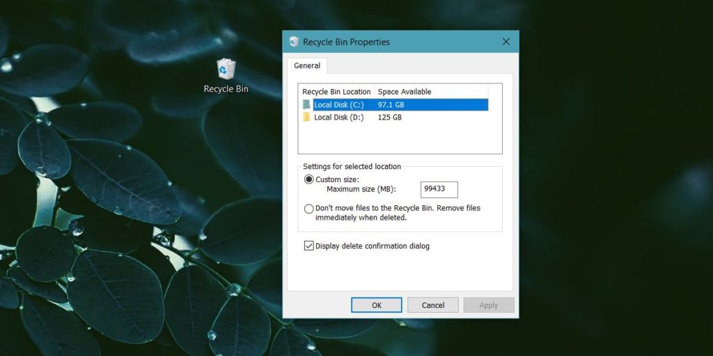 How To Limit The Recycle Bin Size On Windows 10