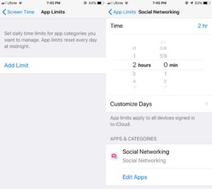 Set a time limit on iPhone with Screen Time | How to | AddictiveTips 2022