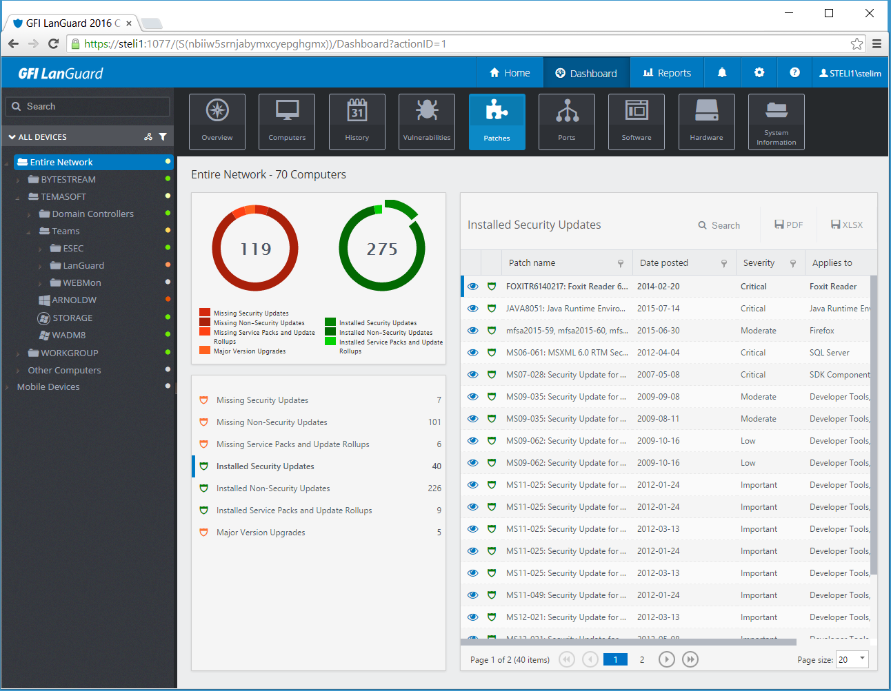 GFI Languard Screenshot