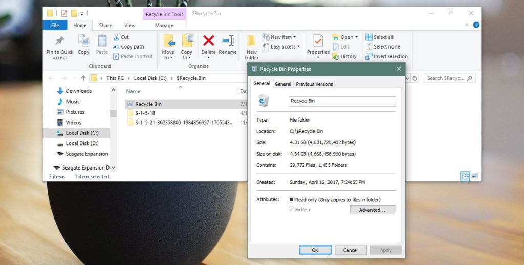How To View Recycle Bin Content Size On Windows 10