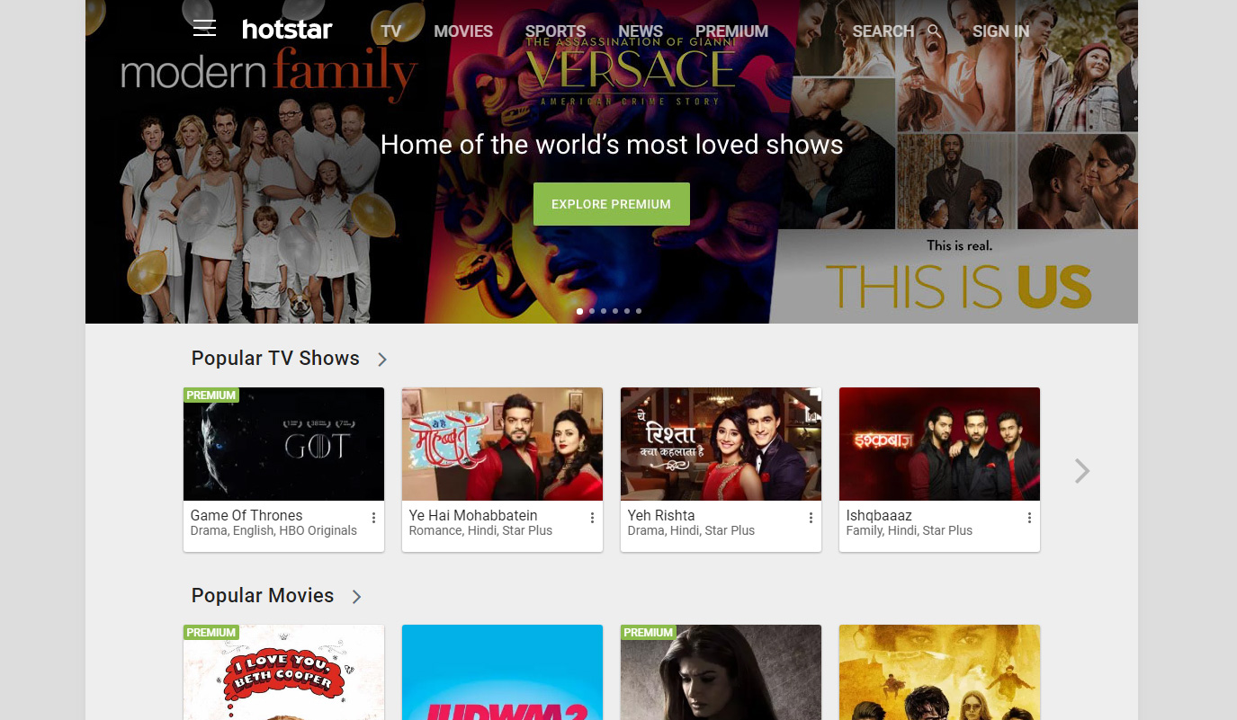 hotstar website