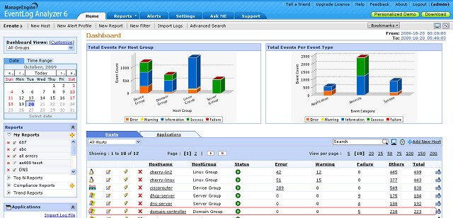 Event Log Analyzer Screenshot