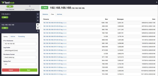 Fastvue Syslog Screenshot