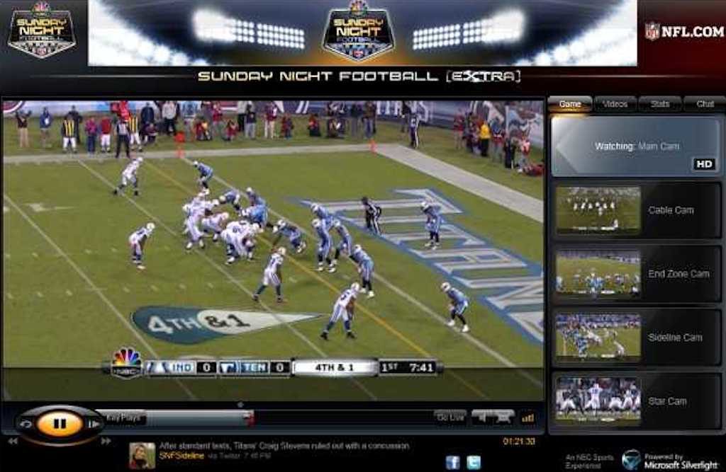 sunday night football streaming