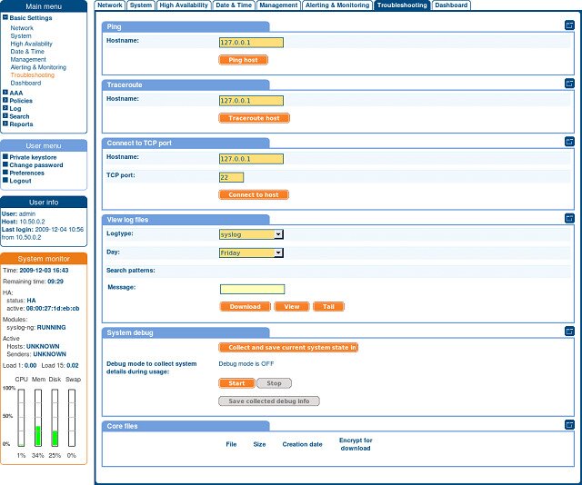 Syslog-ng Screenshot